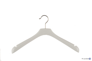 WHITE WOODEN HANGERS for Man, Mod.PMHW, Box 50 pieces